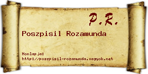 Poszpisil Rozamunda névjegykártya